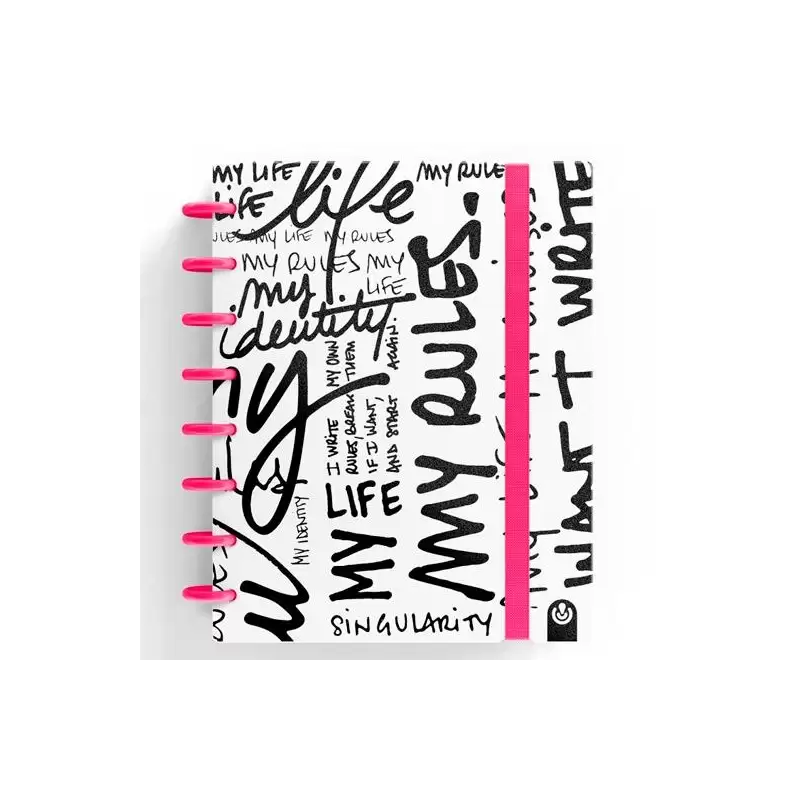 (66017179) CARCHIVO CUADERNO INGENIOX EDIT MY LIFE A5 80H 100GR CUADRÍCULA ROSA NEÓN