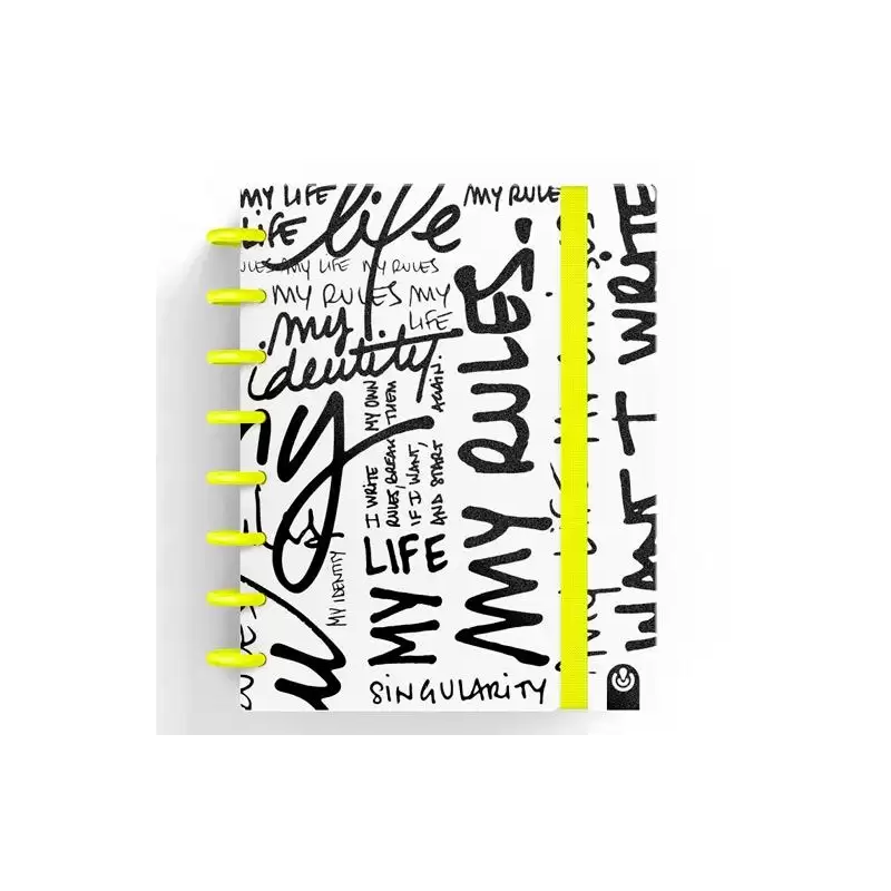 (66017180) CARCHIVO CUADERNO INGENIOX EDIT MY LIFE A5 80H 100GR CUADRÍCULA AMARILLO NEÓN