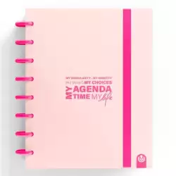 (66053525) CARCHIVO AGENDA DE DISCOS INGENIOX SIN FECHA A5 80H 100GR SV NEÓN ROSA PASTEL