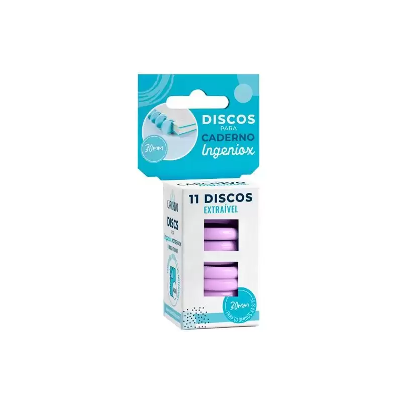 (66144014) CARCHIVO ESTUCHE 11 DISCOS PARA CUADERNO INGENIOX 30MM PLÁSTICO MALVA