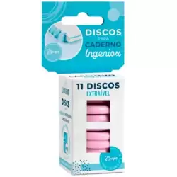 (66144025) CARCHIVO ESTUCHE 11 DISCOS PARA CUADERNO INGENIOX 30MM PLÁSTICO ROSA