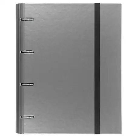 (12257408) CARCHIVO CARPETA ANILLAS 4X35MM CARPEBLOCK METAL C/RECAMBIO 100H A4 90GR 1 BANDA COLOR CARTÓN PLASTIFICADO GRIS