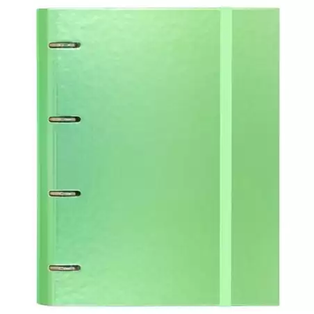 (12257421) CARCHIVO CARPETA ANILLAS 4X35MM CARPEBLOCK METAL C/RECAMBIO 100H A4 90GR 1 BANDA COLOR CARTÓN PLASTIFICADO VERDE
