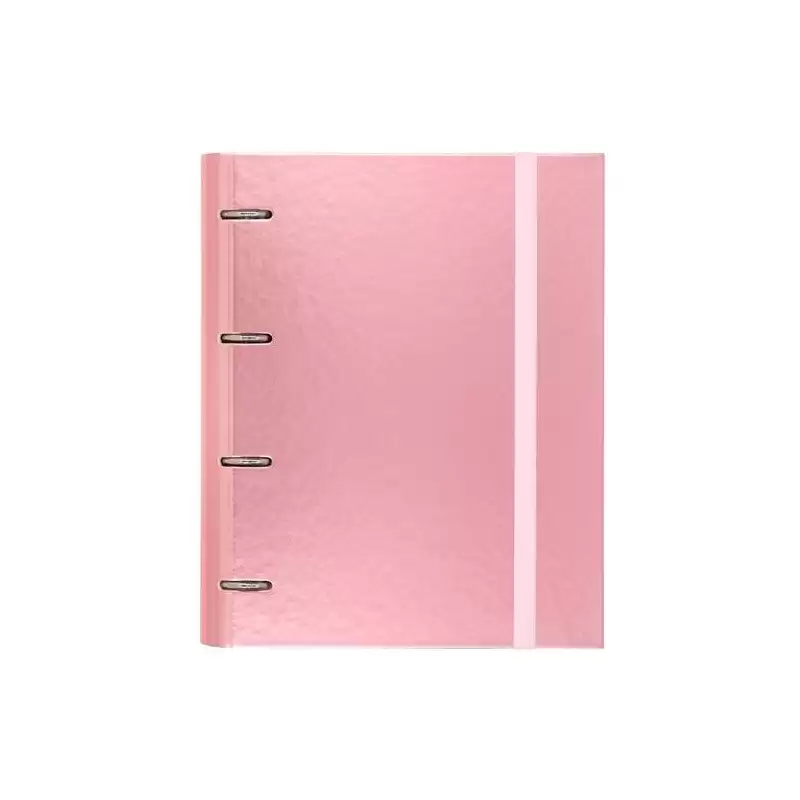 (12257425) CARCHIVO CARPETA ANILLAS 4X35MM CARPEBLOCK METAL C/RECAMBIO 100H A4 90GR 1 BANDA COLOR CARTÓN PLASTIFICADO ROSA