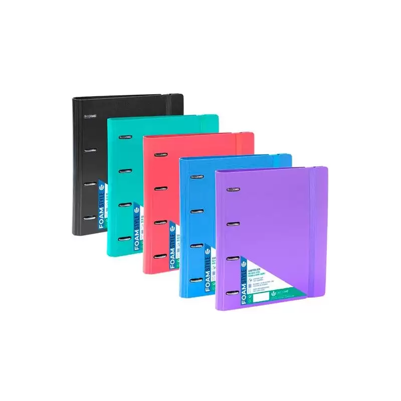 (12407499) CARCHIVO CARPETA ANILLAS MIXTAS 4X35MM CARPEBLOCK 360 FOAM STYLE C/RECAMBIO 100H A4 5X5 90GR C/GOMA 4 SEPARADORES ...