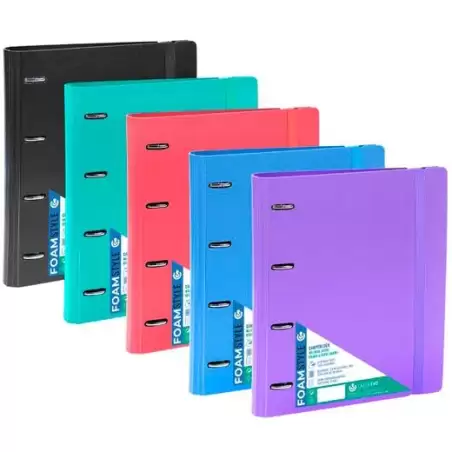 (12407499) CARCHIVO CARPETA ANILLAS MIXTAS 4X35MM CARPEBLOCK 360 FOAM STYLE C/RECAMBIO 100H A4 5X5 90GR C/GOMA 4 SEPARADORES ...