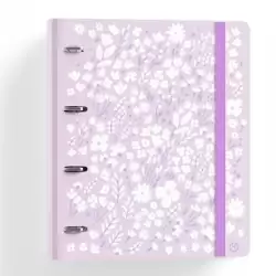 (12457441) CARCHIVO CARPETA ANILLAS MIXTAS 4 X 35MM CARPEBLOCK 360 C/RECAMBIO 100H A4 4X4 C/GOMA PP PRINT RÍGIDO MALVA