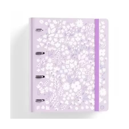 (12457441) CARCHIVO CARPETA ANILLAS MIXTAS 4 X 35MM CARPEBLOCK 360 C/RECAMBIO 100H A4 4X4 C/GOMA PP PRINT RÍGIDO MALVA