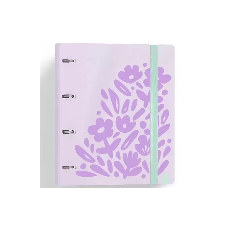 (12457446) CARCHIVO CARPETA ANILLAS 4X35MM CARPEBLOCK 360 C/RECAMBIO 100H 90GR 4 SEPARADORES PP RÍGIDO FOAM MALVA