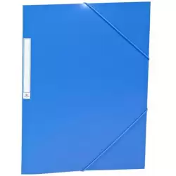 (2033K11) CARCHIVO CARPETA 3 SOLAPAS FOLIO C/GOMAS PP OPACO AZUL OSCURO
