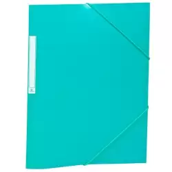 (2033K16) CARCHIVO CARPETA 3 SOLAPAS FOLIO C/GOMAS PP OPACO VERDE OSCURO