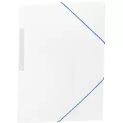 (2033K40) CARCHIVO CARPETA 3 SOLAPAS FOLIO C/GOMAS PP OPACO BLANCO