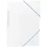 (2033K40) CARCHIVO CARPETA 3 SOLAPAS FOLIO C/GOMAS PP OPACO BLANCO
