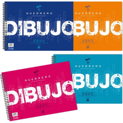 (37002499) GUERRERO BLOC DIBUJO ESPIRAL 20H FOLIO PROLONGADO 120GR CON RECUADRO