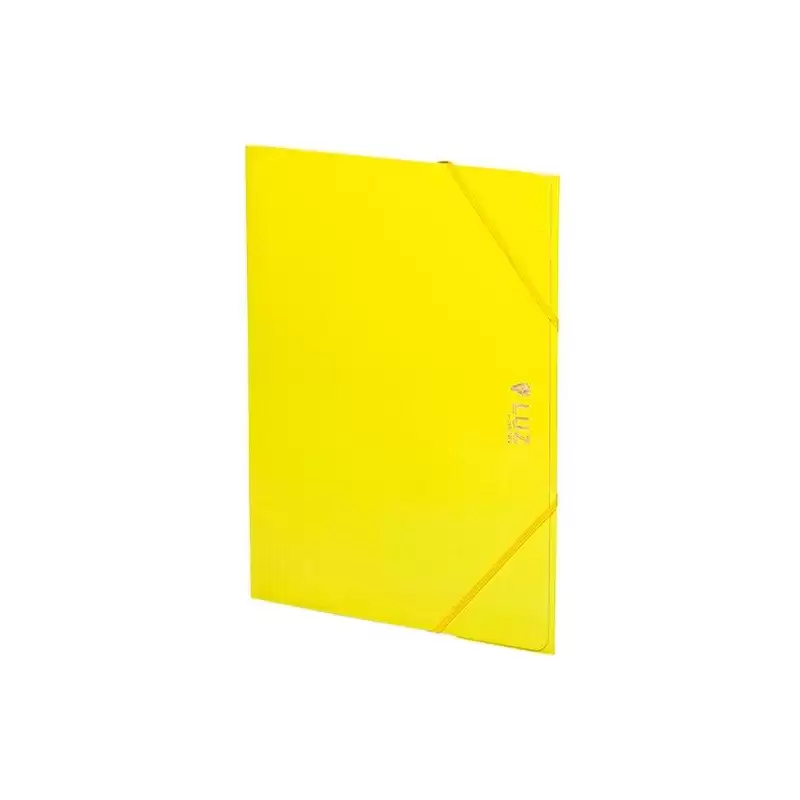 (2033L20) CARCHIVO CARPETA 3 SOLAPAS FOLIO C/GOMAS CARTÓN BRILLO LUZ AMARILLO