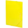 (2033L20) CARCHIVO CARPETA 3 SOLAPAS FOLIO C/GOMAS CARTÓN BRILLO LUZ AMARILLO