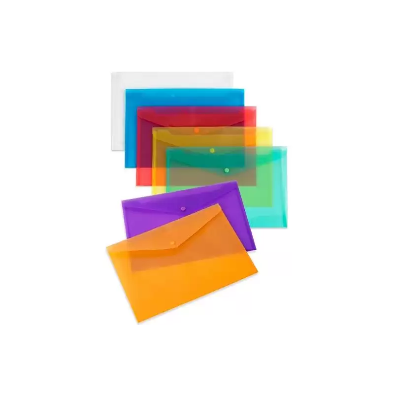 (342K19) CARCHIVO SOBRE FOLIO C/BROCHE PP TRANSLÚCIDO 200 MICRAS AMARILLO