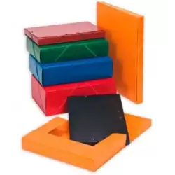 (370BM33) CARCHIVO CARPETA DE PROYECTOS 12CM MONTADA CARTÓN COMPACTO PINTADO BRILLO CON GOMAS FOLIO VERDE