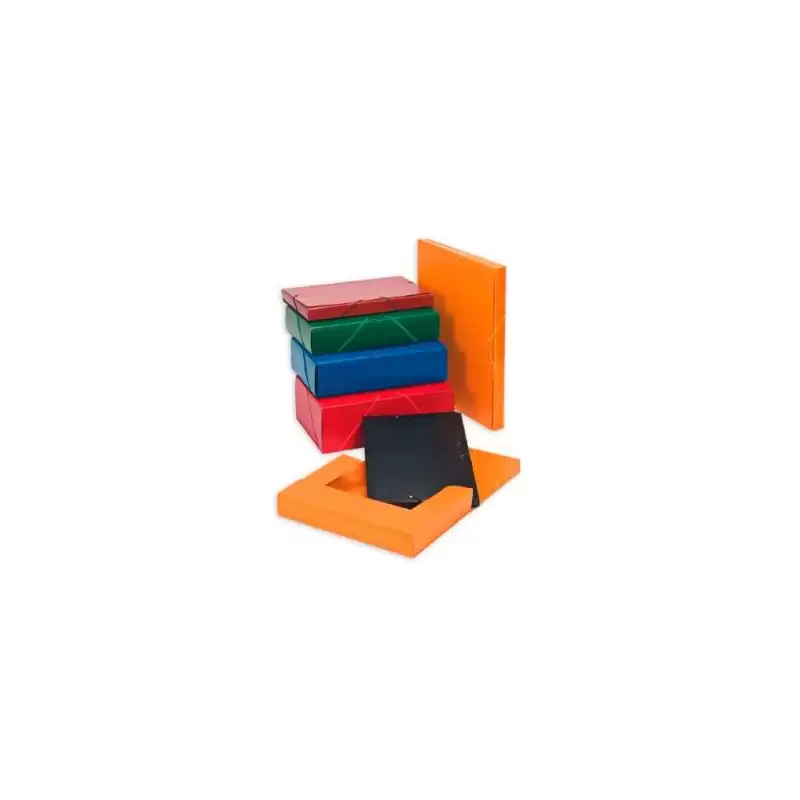 (377BM34) CARCHIVO CARPETA DE PROYECTOS 7CM MONTADA CARTÓN COMPACTO PINTADO BRILLO CON GOMAS FOLIO NEGRO