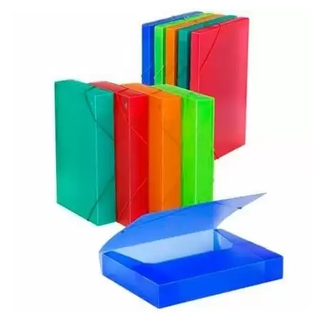 (385KF51) CARCHIVO CARPETA DE PROYECTOS 5CM MONTADA PP TRANSLÚCIDO CON GOMAS FOLIO VERDE CLARO