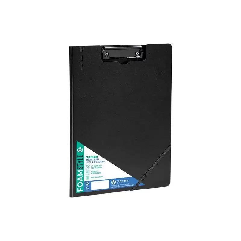 (63040106) CARCHIVO CARPETA CON PINZA FOAM STYLE A4 C/GOMA NEGRO