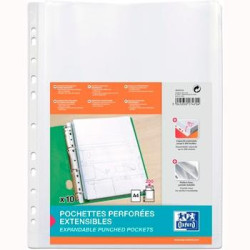 (100207012) OXFORD FUNDA MULTITALADRO 11 PP CRISTAL A4 200 MICRAS GRAN CAPACIDAD EXTRA BLISTER 10 FUNDAS