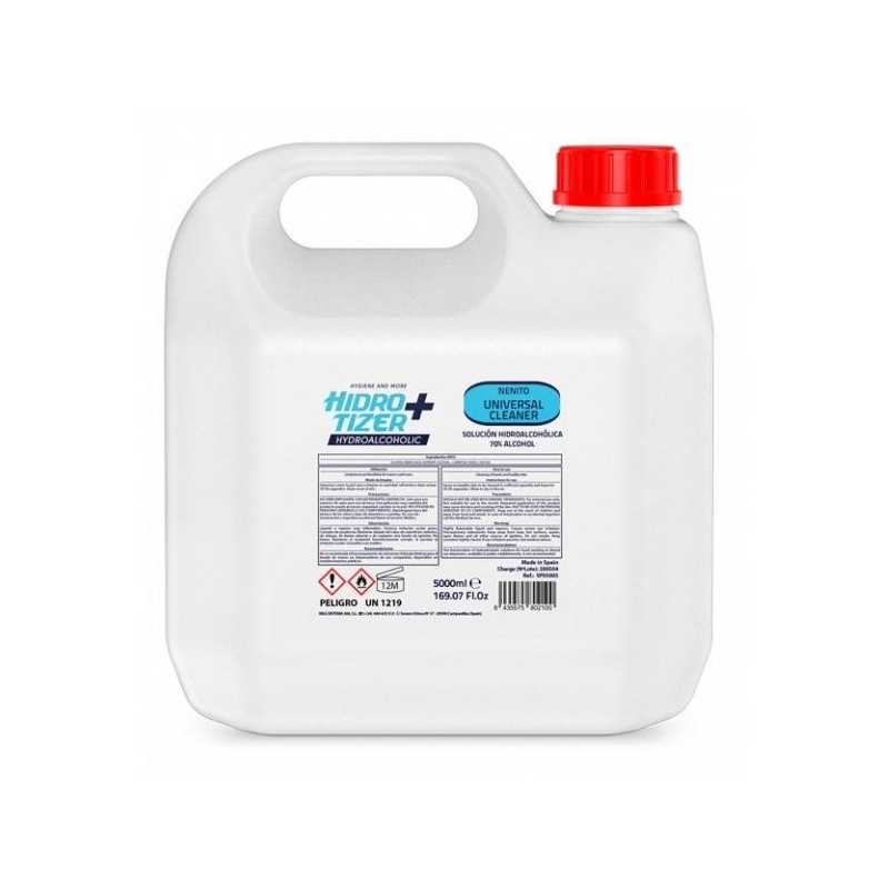 (HPGH0055000R) HIDROTIZER PLUS GEL HIDROALCOHÓLICA HIGIENIZANTE NENITO (REFILL) GARRAFA 5L