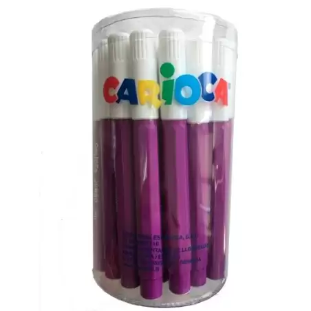 (403380/14) CARIOCA ROTULADOR JUMBO PUNTA GRUESA LILA BOTE 30 UD