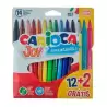 (40533) CARIOCA ROTULADORES JOY SUPER LAVABLES C/SURTIDOS ESTUCHE 12+2 UD GRATIS