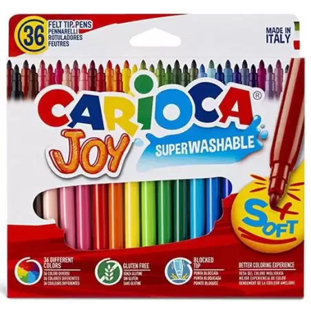 (40556) CARIOCA ROTULADOR JOY PUNTA FINA COLORES SURTIDOS ESTUCHE 36 UD