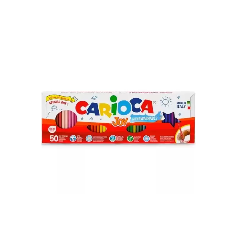 (41018) CARIOCA ROTULADORES JOY ESTUCHE COLORES SURTIDOS ESTUCHE 50 UD