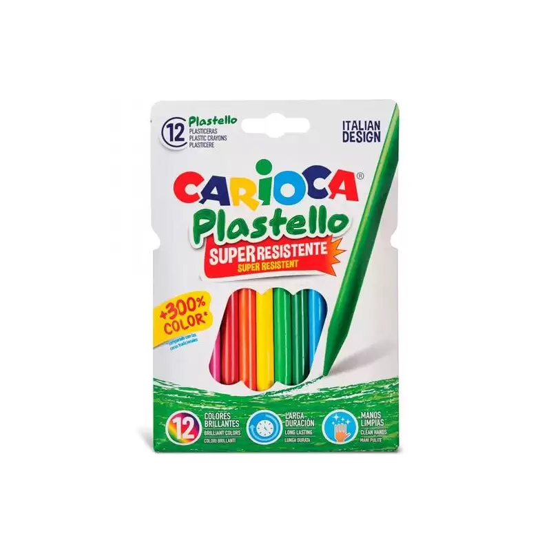 (42711) CARIOCA PLASTICERAS RESISTENTES PLASTELLO ESTUCHE 12 C/SURTIDOS