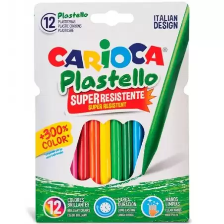 (42711) CARIOCA PLASTICERAS RESISTENTES PLASTELLO ESTUCHE 12 C/SURTIDOS