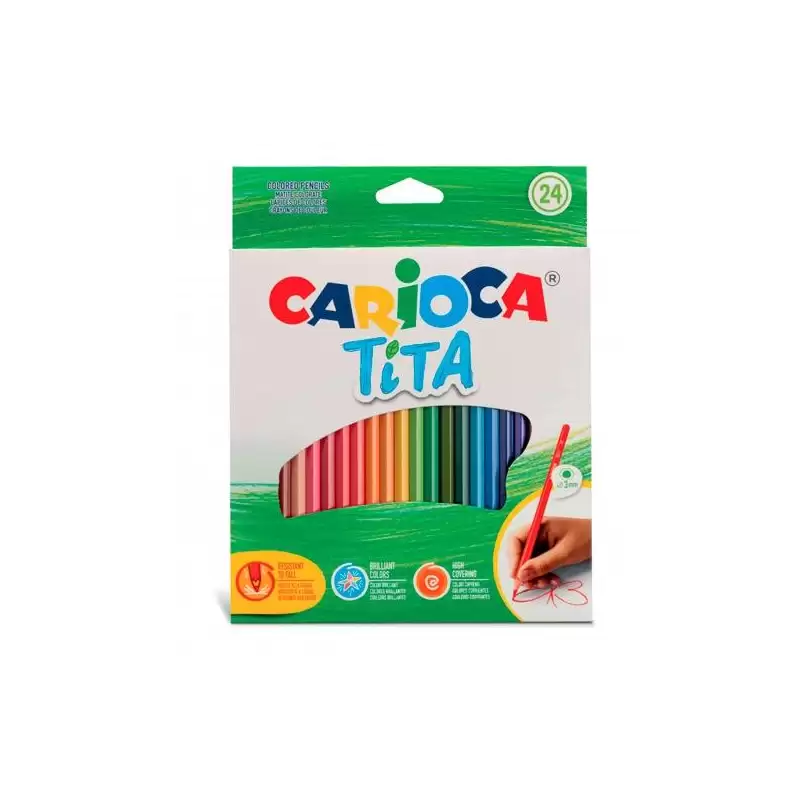 (42794) CARIOCA LÁPICES DE COLORES TITA SURTIDOS ESTUCHE 24 UD