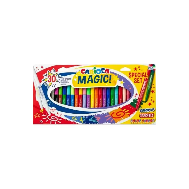(43183) CARIOCA ROTULADORES MÁGICOS COLORES SURTIDOS ESTUCHE 30 UD