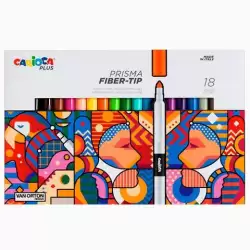 (45206) CARIOCA PLUS ROTULADORES PRISMA COLORES SURTIDOS CAJA 18 UD