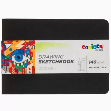 (45222) CARIOCA PLUS BLOC DE PAPEL PARA DIBUJO SKETCHBOOK ENCUADERNADO A5 20H