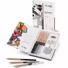 (45230) CARIOCA SET DE DIBUJO PLUS DRAWING CON 8 LÁPICES DE GRAFITO 4H A 6B + ACCESORIOS