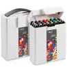 (45242) CARIOCA PLUS SKETCH MARKER DOBLE PUNTA CINCEL/PINCEL COLORES SURTIDOS CAJA PREMIUM 32 UD