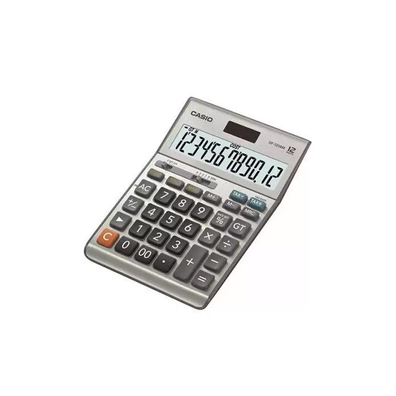 (DF-120BM) CASIO CALCULADORA DE OFICINA SOBREMESA DF-120BM 12 DÍGITOS GRIS