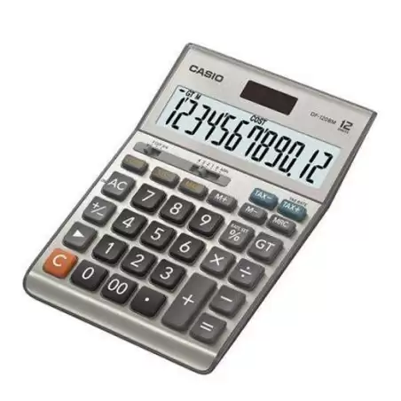 (DF-120BM) CASIO CALCULADORA DE OFICINA SOBREMESA DF-120BM 12 DÍGITOS GRIS
