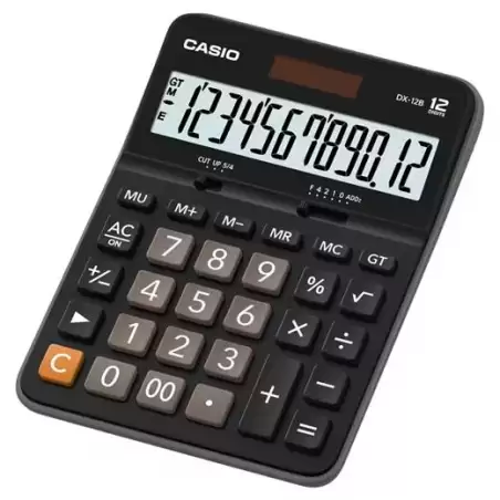 (DX-12B) CASIO CALCULADORA DE OFICINA SOBREMESA DX-12B 12 DÍGITOS NEGRO