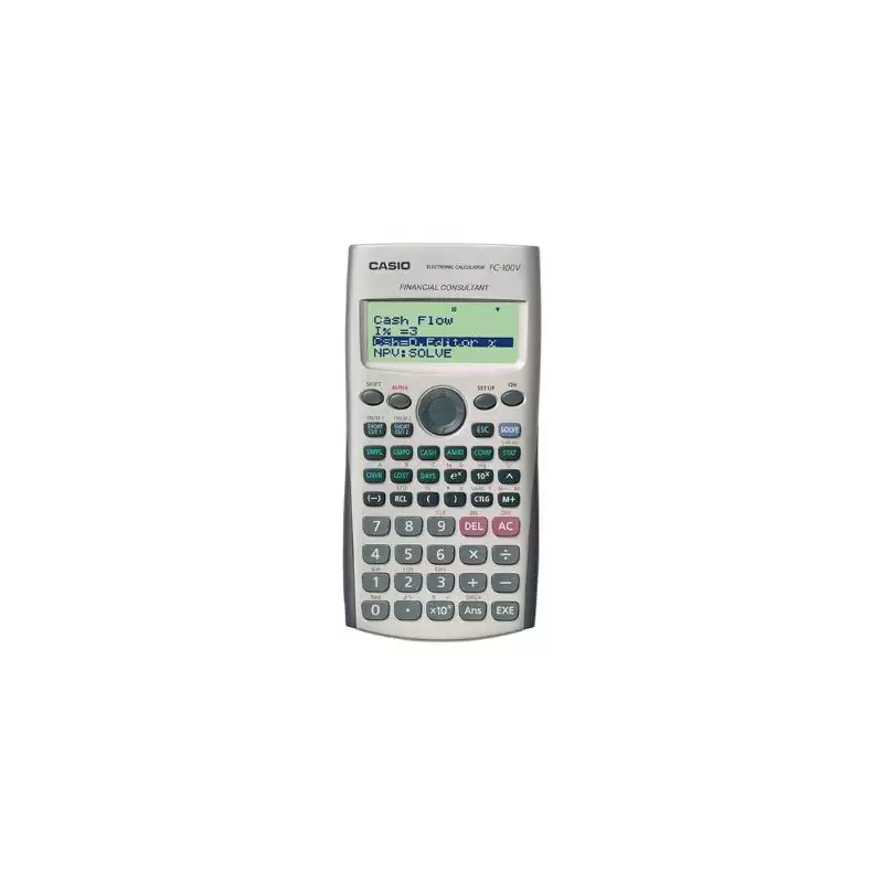(FC-100V) CASIO CALCULADORA CIENTÍFICA FC-100V PILAS PROGRAMABLE 4 LÍNEAS LCD 10+2 Y 15 DÍGITOS GRIS