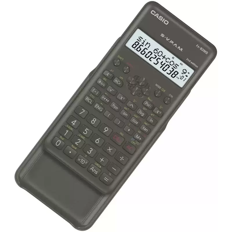(FX-82MSII) CASIO CALCULADORA CIENTIFICA NEGRA 12 Y 10+2 DÍGITOS 240 FUNCIONES FX-82MS-2
