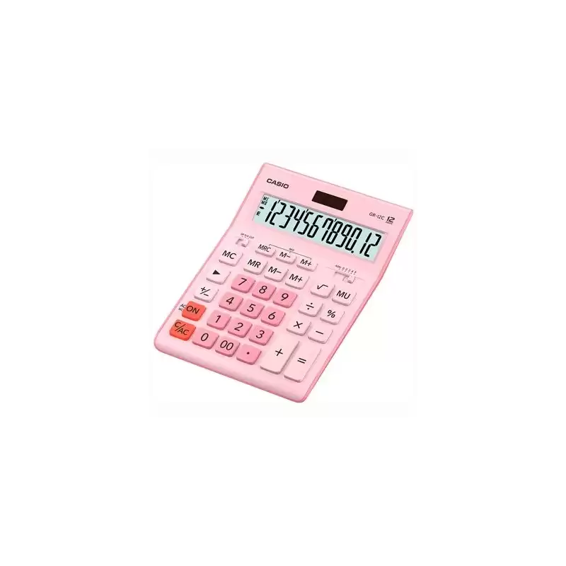 (GR-12C-PK) CASIO CALCULADORA DE OFICINA SOBREMESA 12 DÍGITOS ROSA