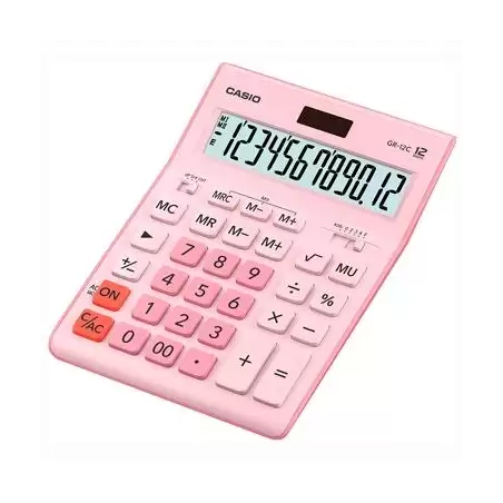 (GR-12C-PK) CASIO CALCULADORA DE OFICINA SOBREMESA 12 DÍGITOS ROSA