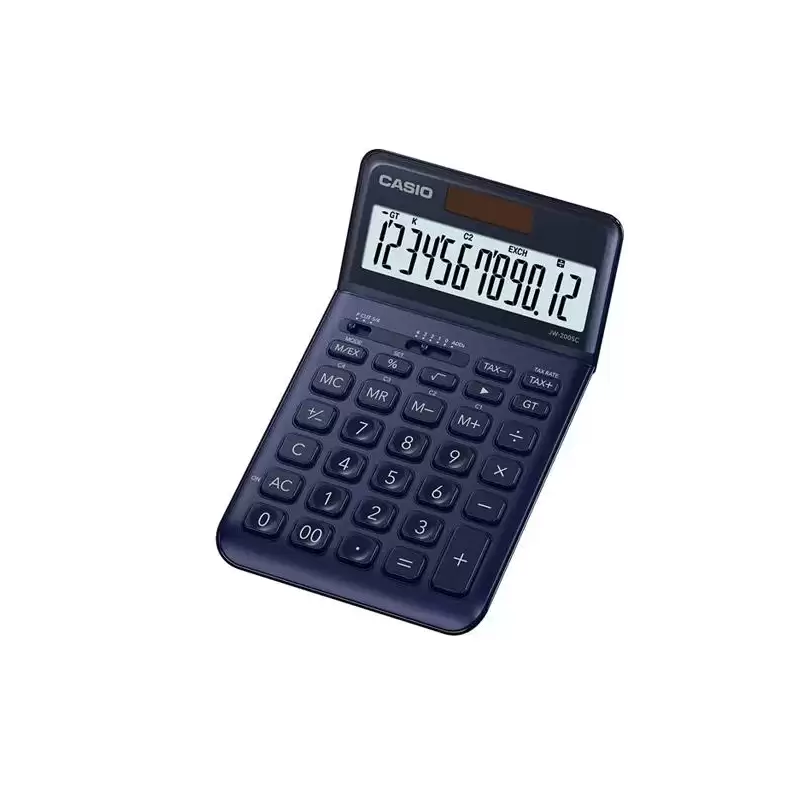 (JW-200SC-NY) CASIO CALCULADORA DE OFICINA SOBREMESA 12 DÍGITOS AZUL MARINO