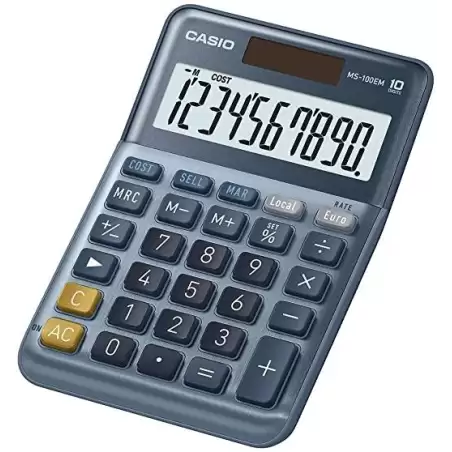 (MS-100EM) CASIO CALCULADORA DE OFICINA SOBREMESA AZUL MS-100EM