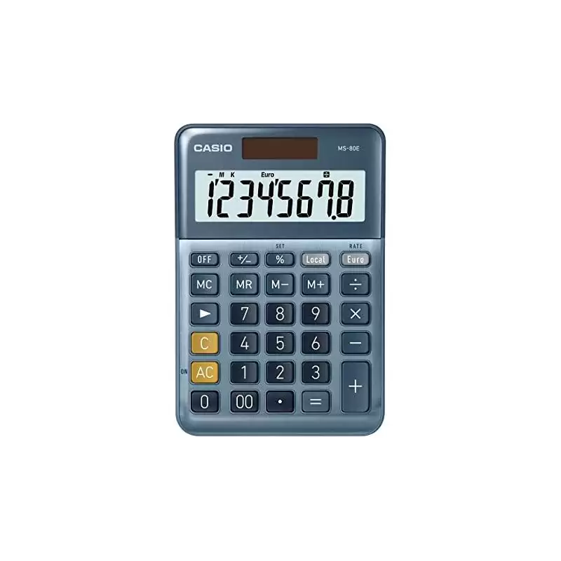 (MS-80E) CASIO CALCULADORA DE OFICINA SOBREMESA AZUL MS-80E
