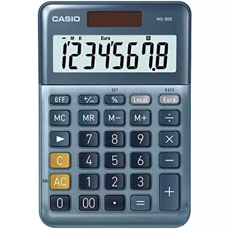 (MS-80E) CASIO CALCULADORA DE OFICINA SOBREMESA AZUL MS-80E